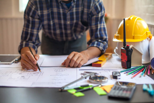 Plan de masse en construction